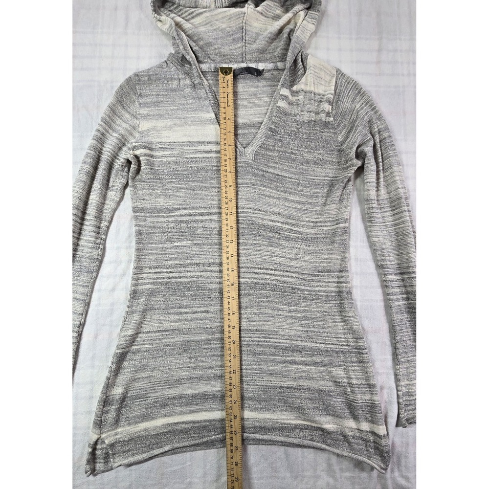 Prana Womens Gemma Hooded Sweater Lightweight Knit Spacedye Gray L - Picture 3 of 11